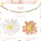 2-Piece Paper Flower Garland with Green Leaves - 8.2ft Floral Banner Vine for Wall, Wedding, Anniversary, and Birthday Decor